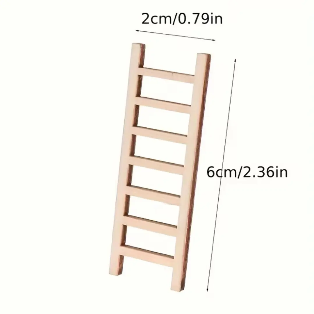 NUVEX Houten Mini Ladders 10 Stuks - Lichtbruin