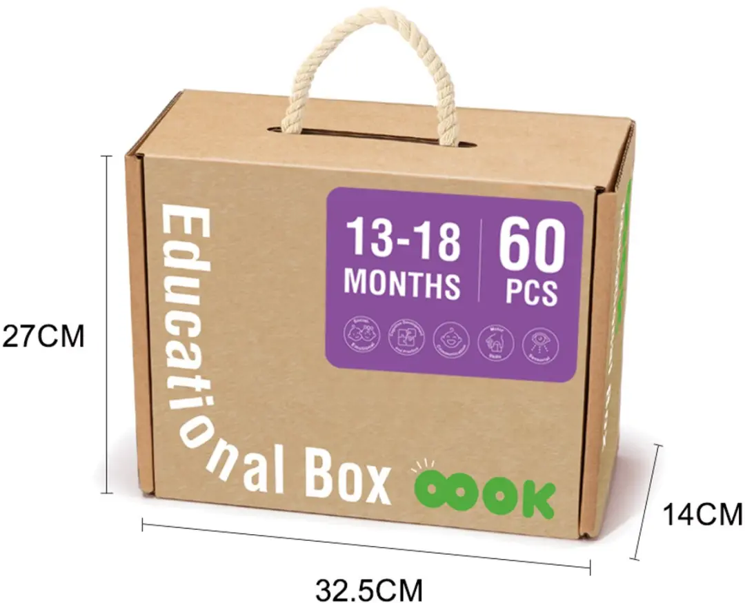 Tooky Toy Educatieve Speelgoedbox 13-18 Maanden - 60-delig Montessori Set
