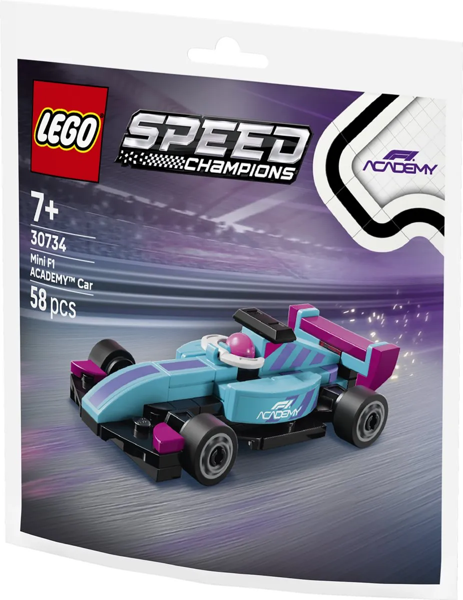 LEGO Speed Champions 30734 Mini F1 Academy Auto - 58 Stukken - Multicolor