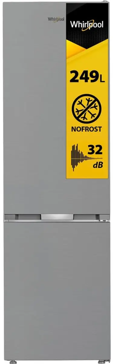 Whirlpool WHK 25404 XP8E Koel-Vriescombinatie 355L - Roestvrijstaal