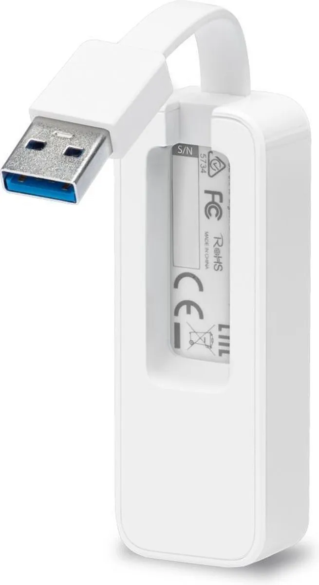 TP-Link UE300 USB 3.0 naar Gigabit Ethernet Adapter - Wit