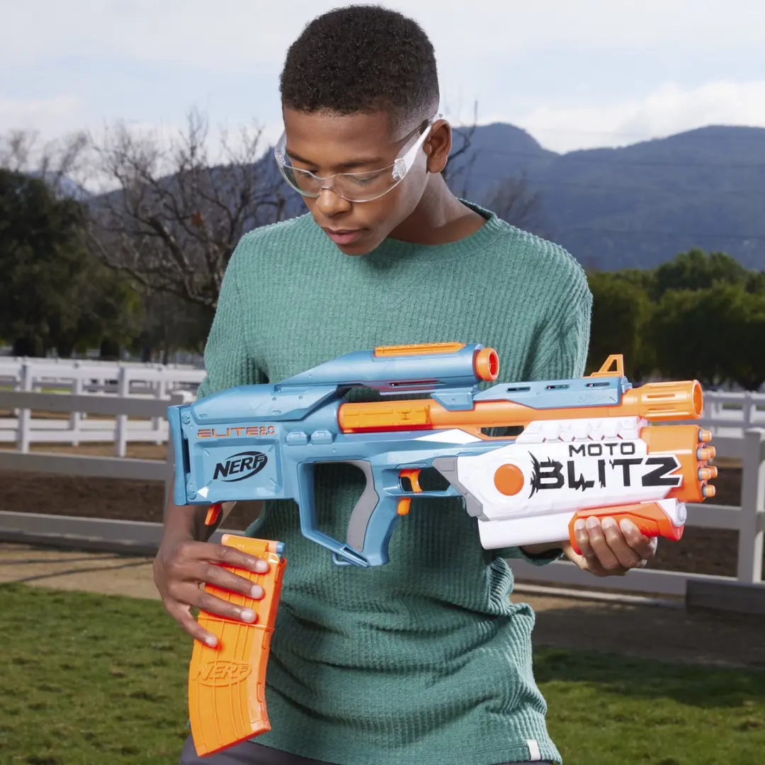 Hasbro Nerf Elite 2.0 Motoblitz CS-10 Blaster - F5872 - Blauw/Wit
