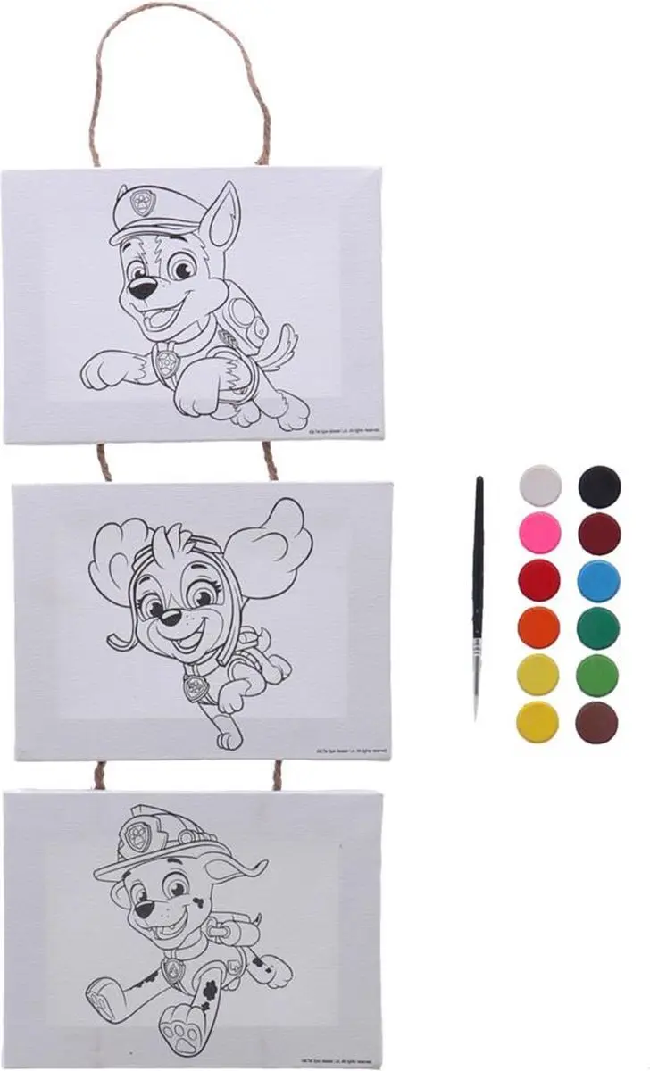 Toi-Toys Paw Patrol Mini Canvas Schilderijen - Wit
