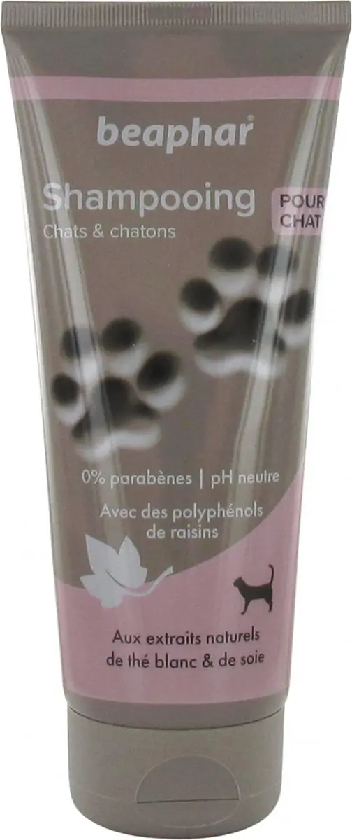 Beaphar Shampoo Katten en Kittens 200ml - Grijs/Roze