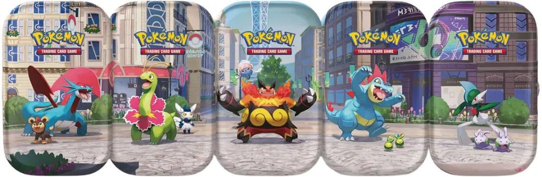 Asmodee Pokémon Mega Evolution Chaos Rising Lumious City Mini Tin