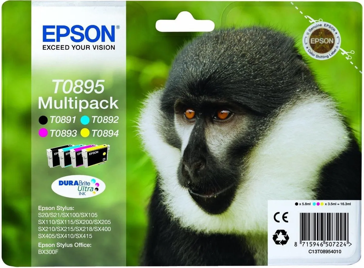 Epson C13T08954020 Inktcartridge - 770 pagina's - Multi