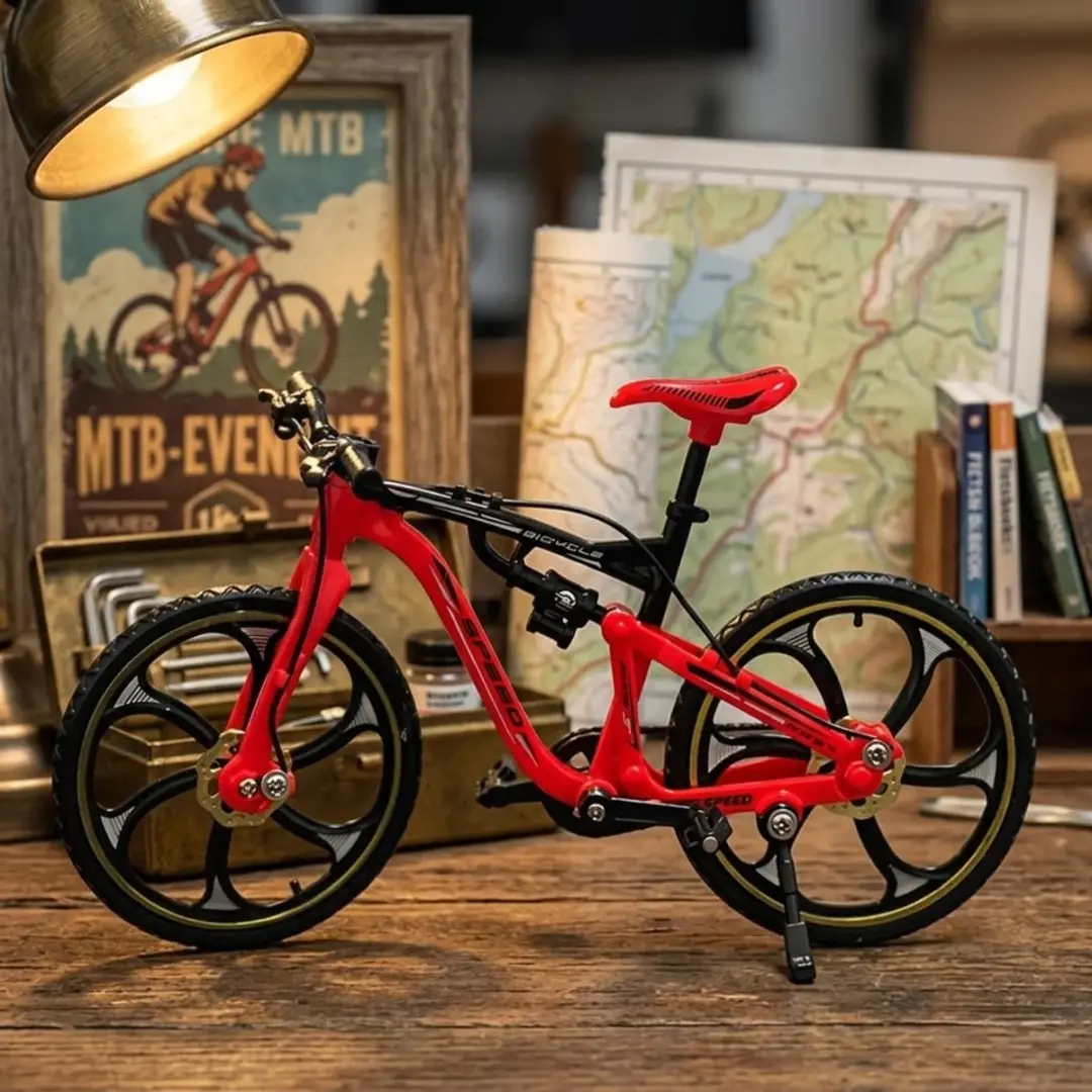 NUVEX 1:10 Modelbouw Mountainbike Set - Rood Zwart