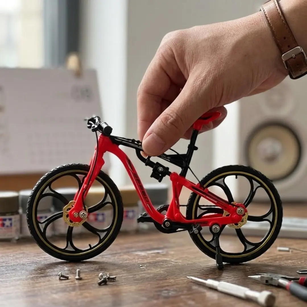 NUVEX 1:10 Modelbouw Mountainbike Set - Rood Zwart