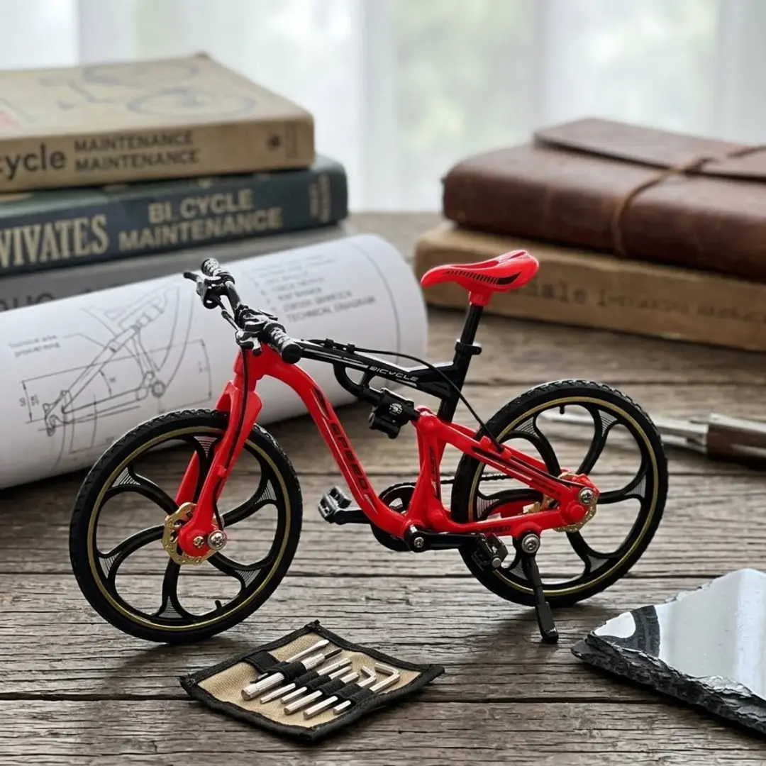 NUVEX 1:10 Modelbouw Mountainbike Set - Rood Zwart