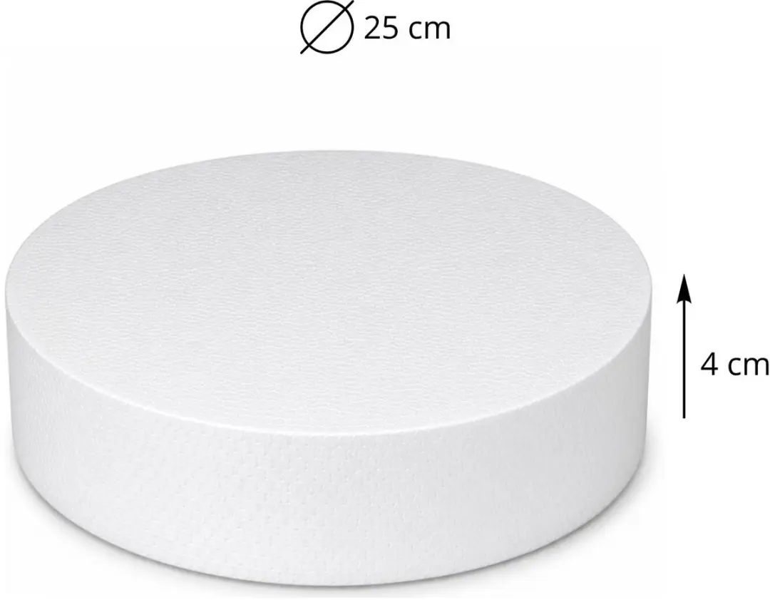 Bellatio Design Piepschuim Cirkel D25cm x 4cm - Wit