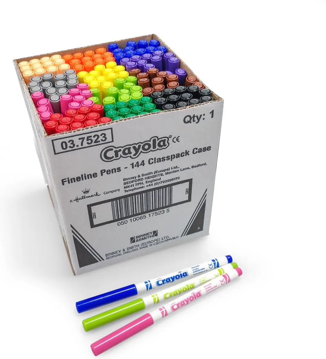 Crayola Schoolverpakking 144 Afwasbare Viltstiften - Meerkleurig