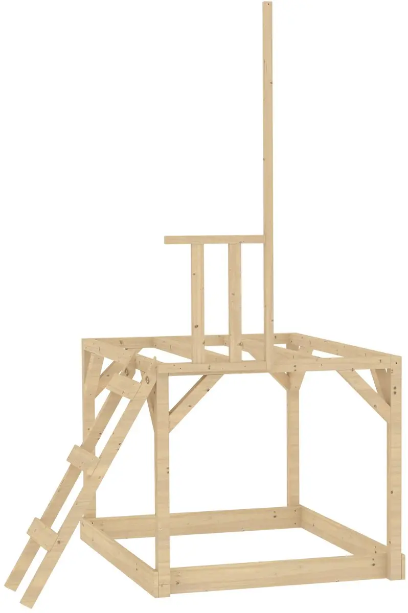 TP Toys Platform op palen met natuurlijk FSC-houten balkon