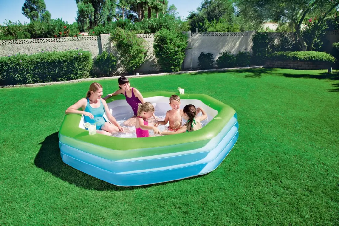 Bestway Octogon Deluxe Zwembad 251x51cm - 1.03m³ - Groen/Blauw