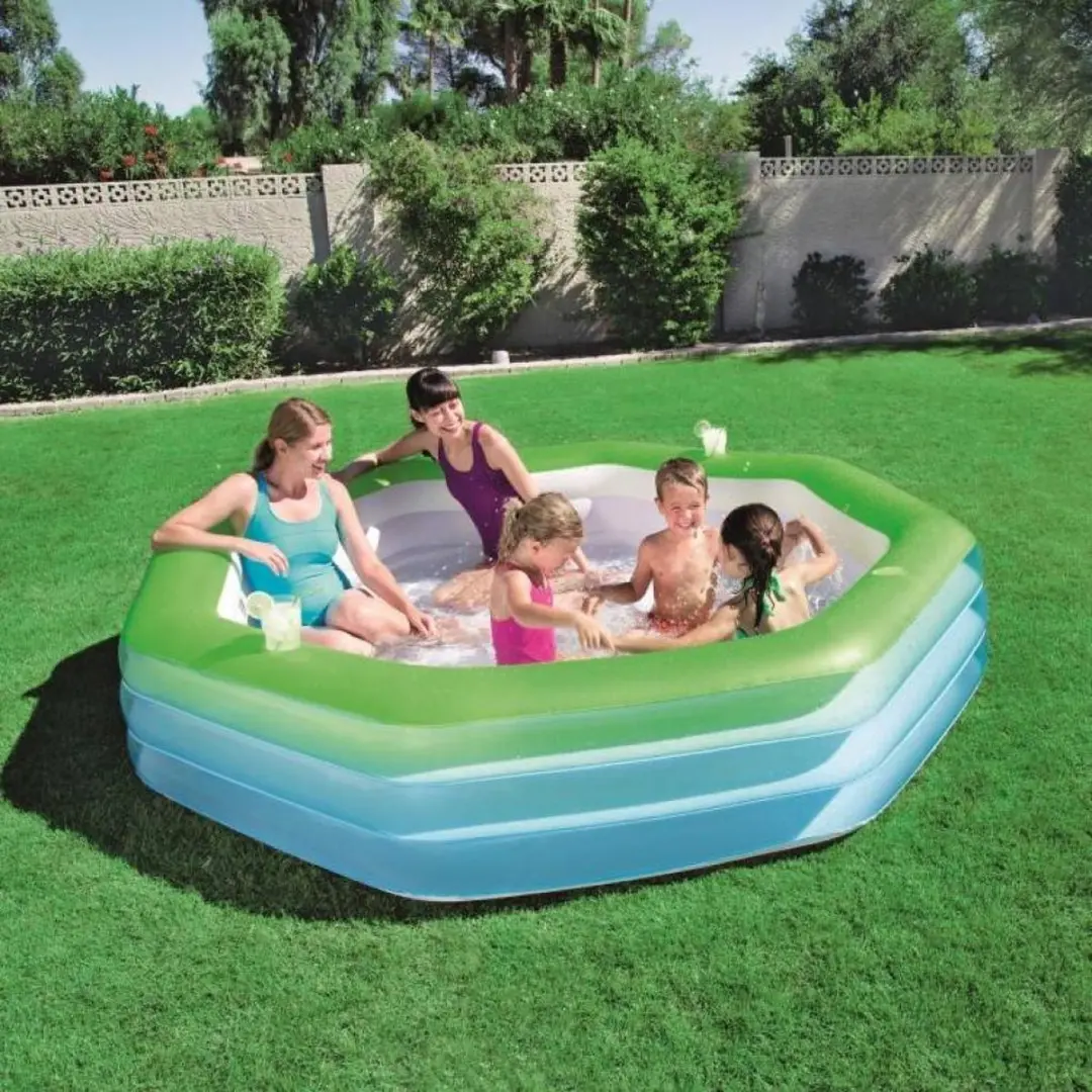 Bestway Octogon Deluxe Zwembad 251x51cm - 1.03m³ - Groen/Blauw