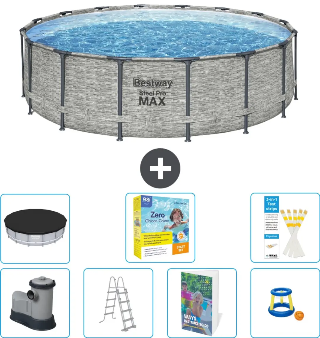 Bestway Steel Pro MAX Zwembad 488x122cm