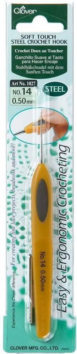 Clover Softgrip Haaknaald CL-1027 0.50mm