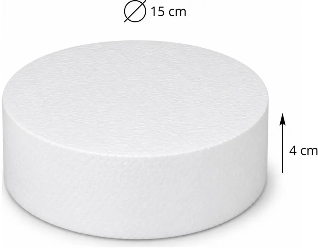 Bellatio Design Piepschuim Cirkel D15cm - 4cm - Wit