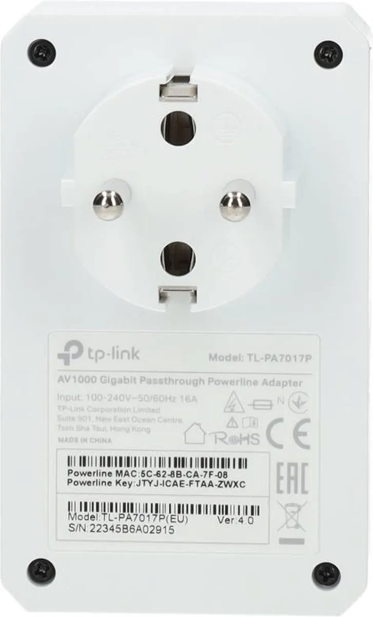 TP-Link TL-PA7017P KIT Powerline Adapters 1000 Mbps - 2 Stuks