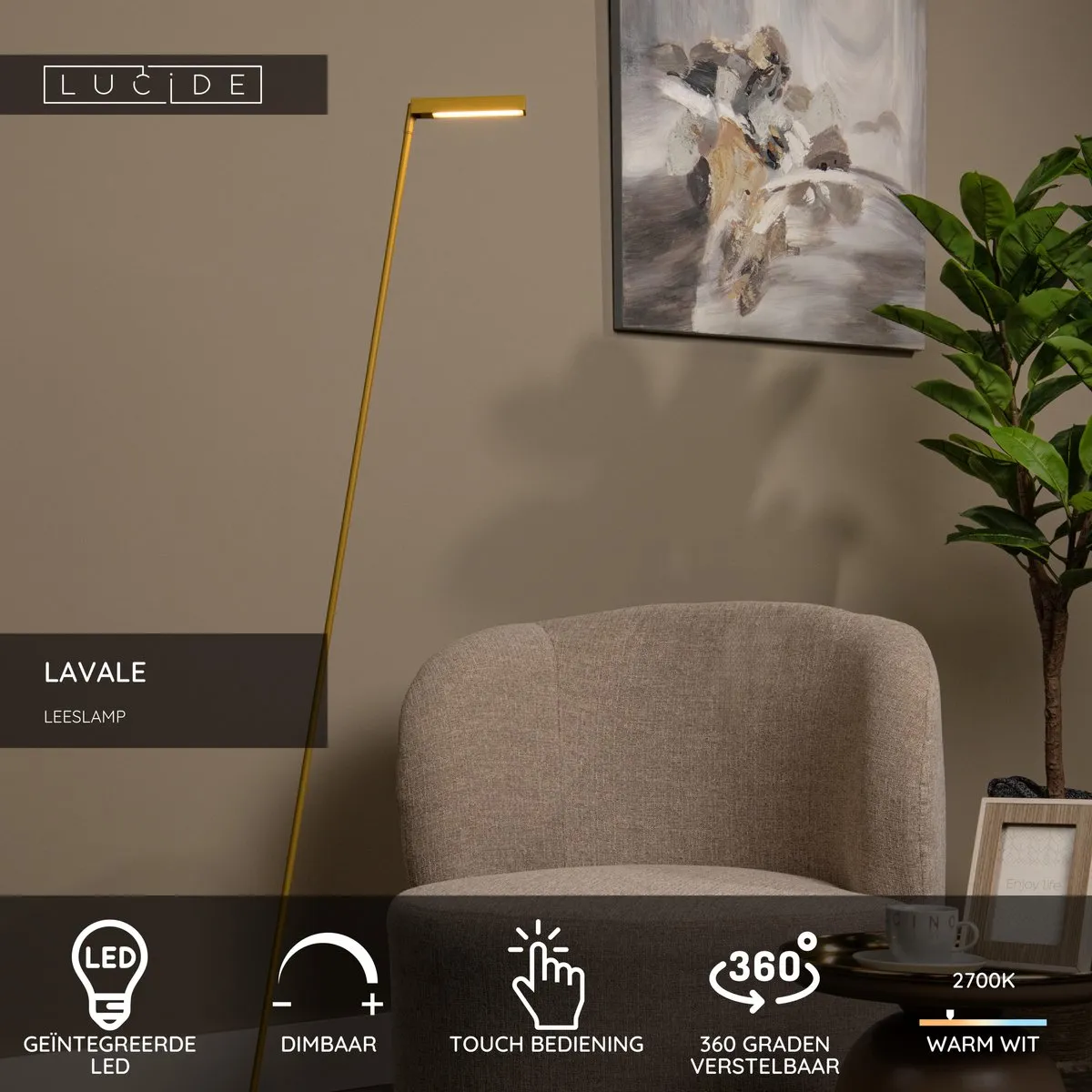 Lucide LAVALE LED Leeslamp 3W