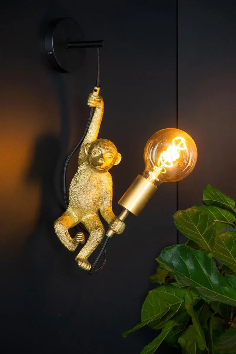 Lucide Extravaganza Chimp Wandlamp E27 - Zwart