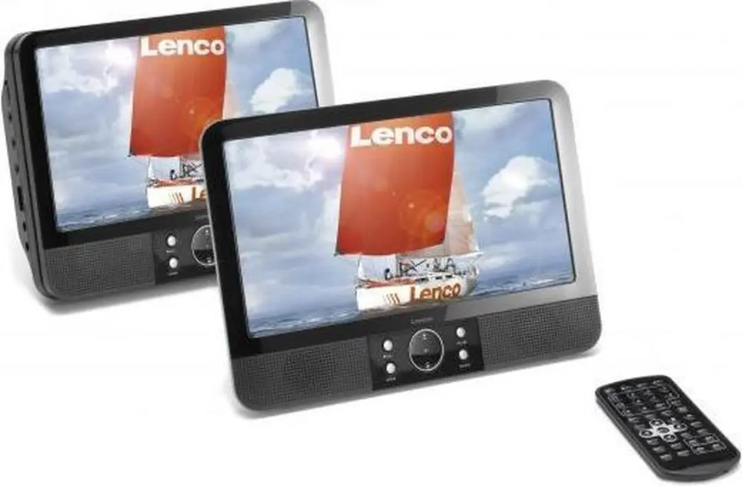 Lenco MES-415 Portable DVD-speler 9" Dubbel Scherm - Zwart