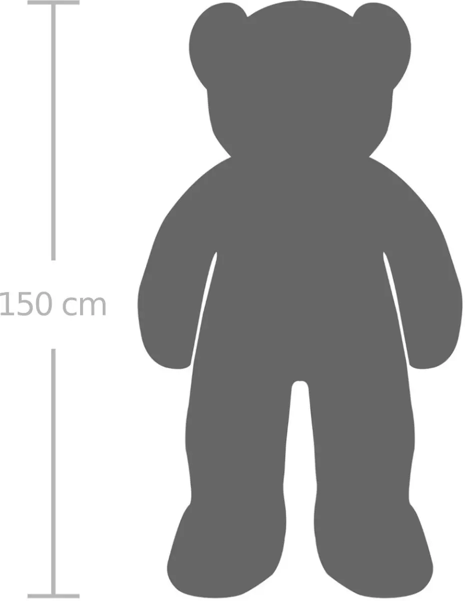 Topknuffels Teddybeer XXL 150cm - Wit