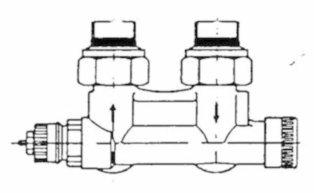 Danfoss VHS-UR Radiator Aansluitarmatuur R 1/2