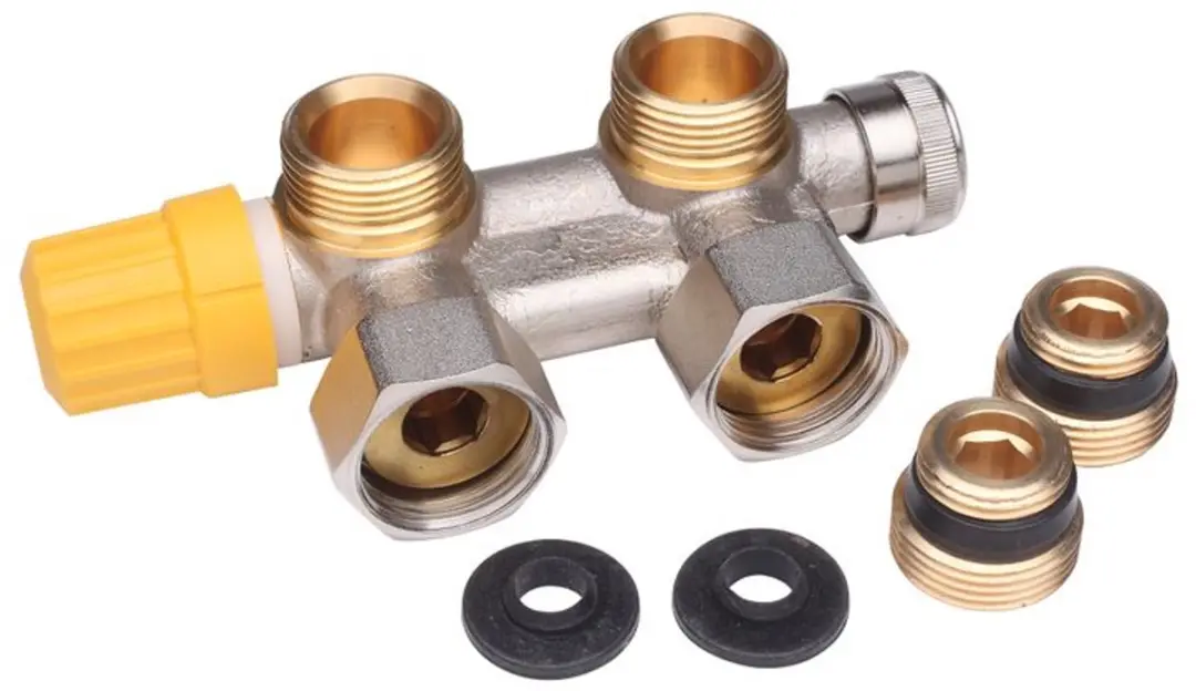 Danfoss VHS-UR Radiator Aansluitarmatuur R 1/2 - Hoek - Vernikkeld