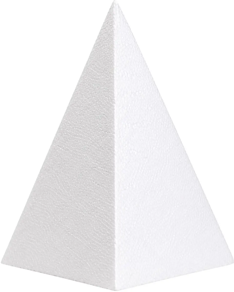 Bellatio Design Piepschuim Piramide 3 Stuks - H25 x D12cm Wit