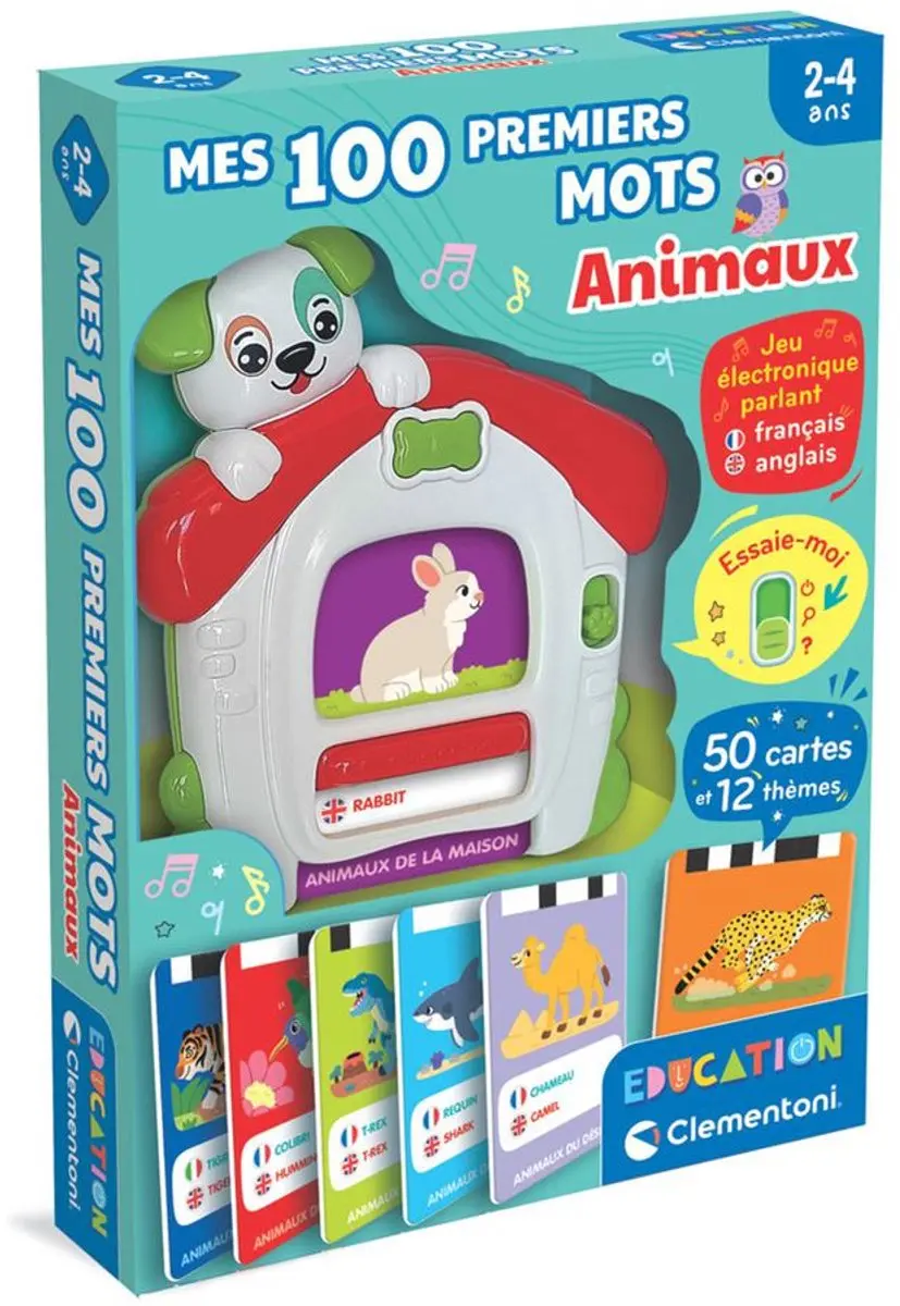 Clementoni 100 Premiers Mots Bilingue Mes - 50 Kaarten - Multicolor