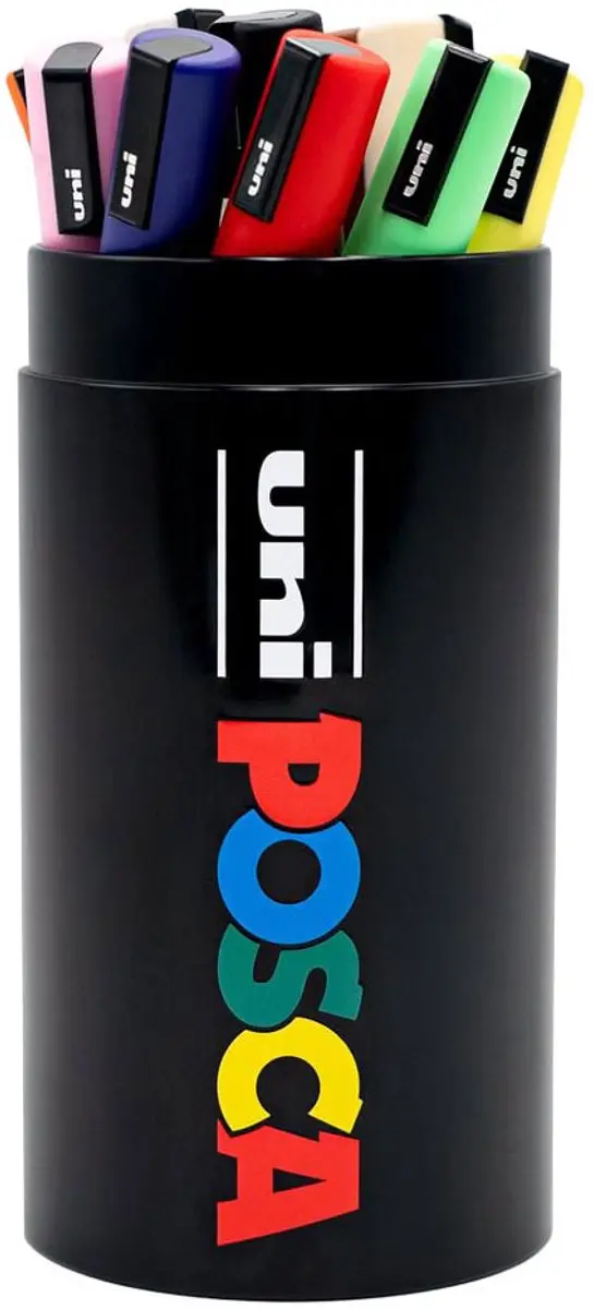 Posca Uni Paintmarker Set - 13 Stuks - Metaal