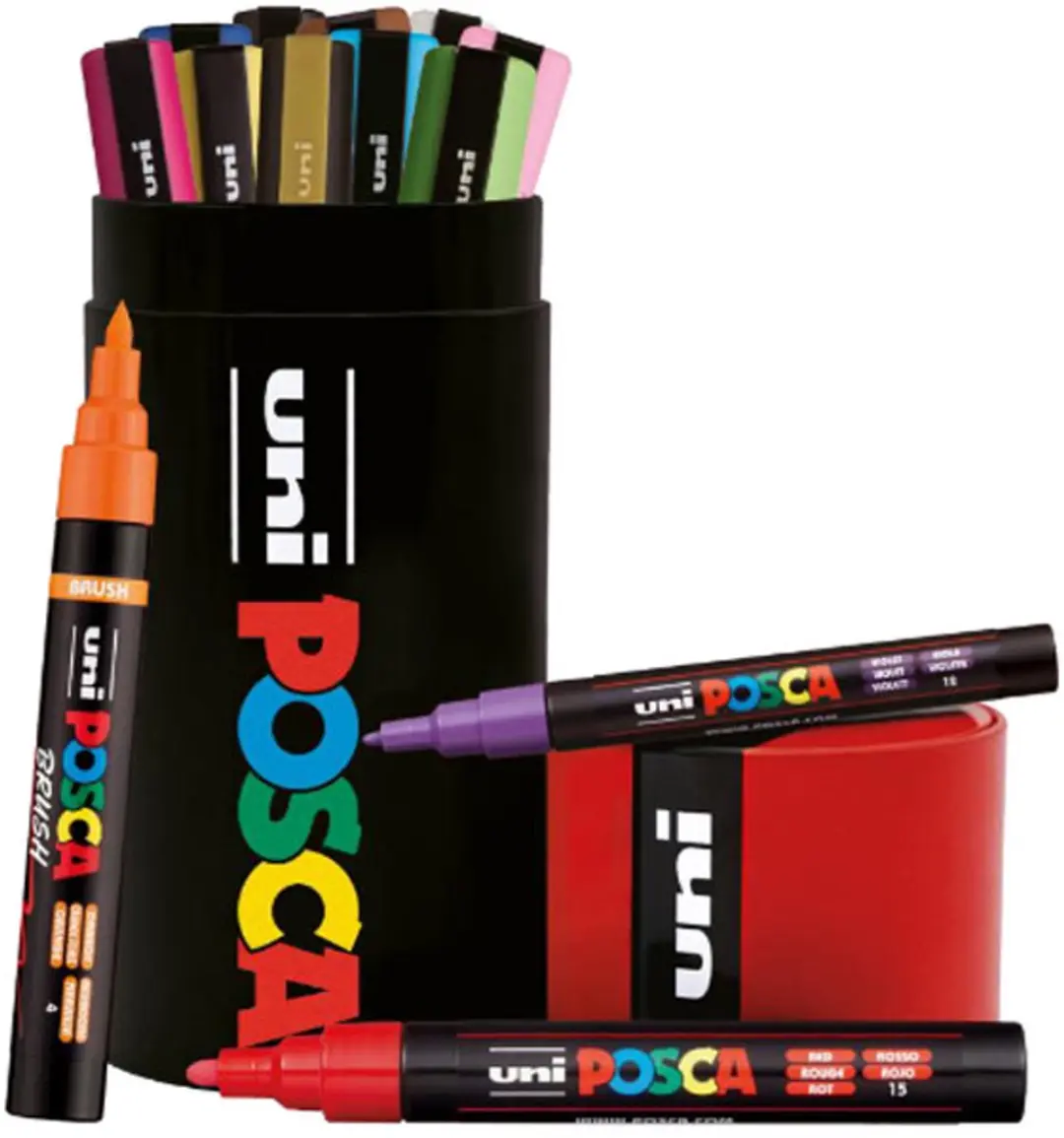 Posca Uni Paintmarker Set - 13 Stuks - Metaal