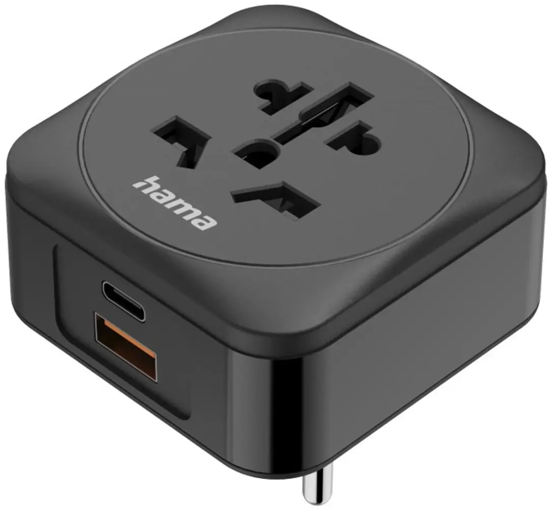 Hama Reisstekker World naar EUR 00223460 - USB-A & USB-C PD - Zwart - afbeelding 4 van 6