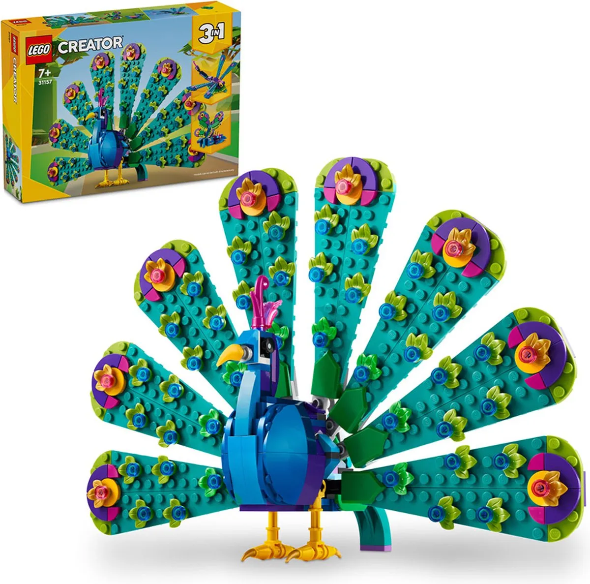 LEGO Creator 3in1 31157 Exotische Pauw - 355 Stukken