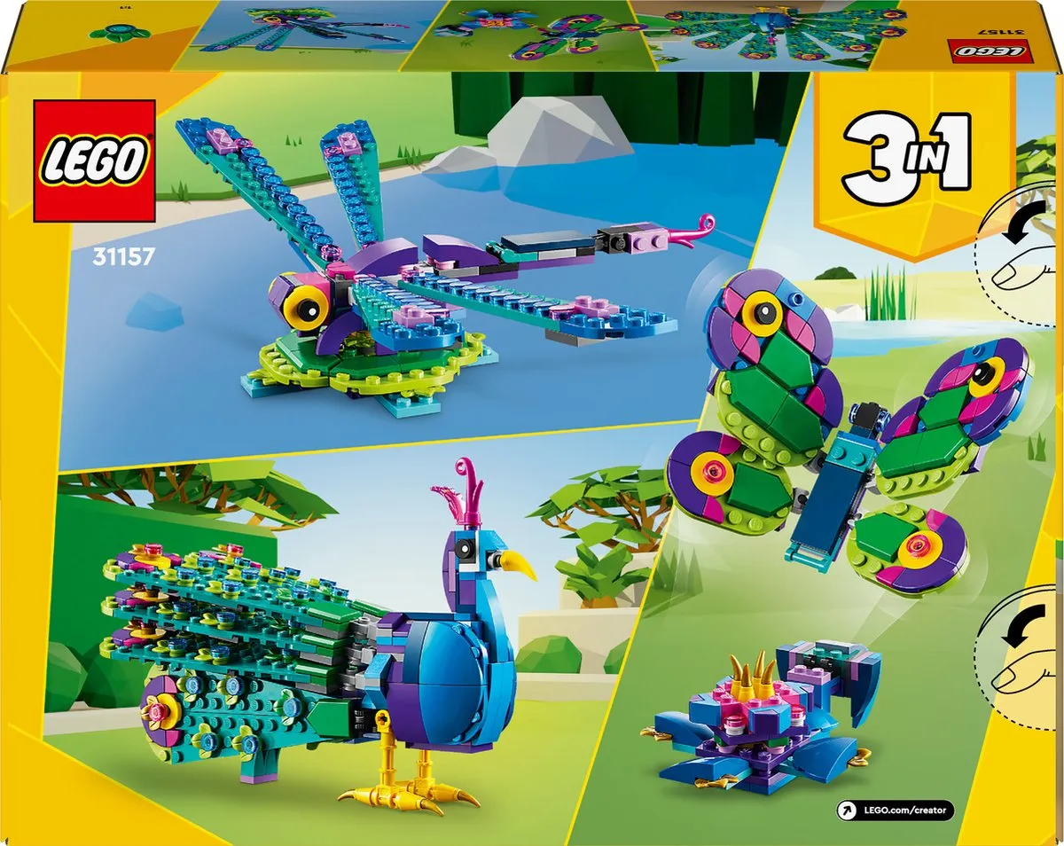 LEGO Creator 3in1 31157 Exotische Pauw - 355 Stukken - afbeelding 6 van 6