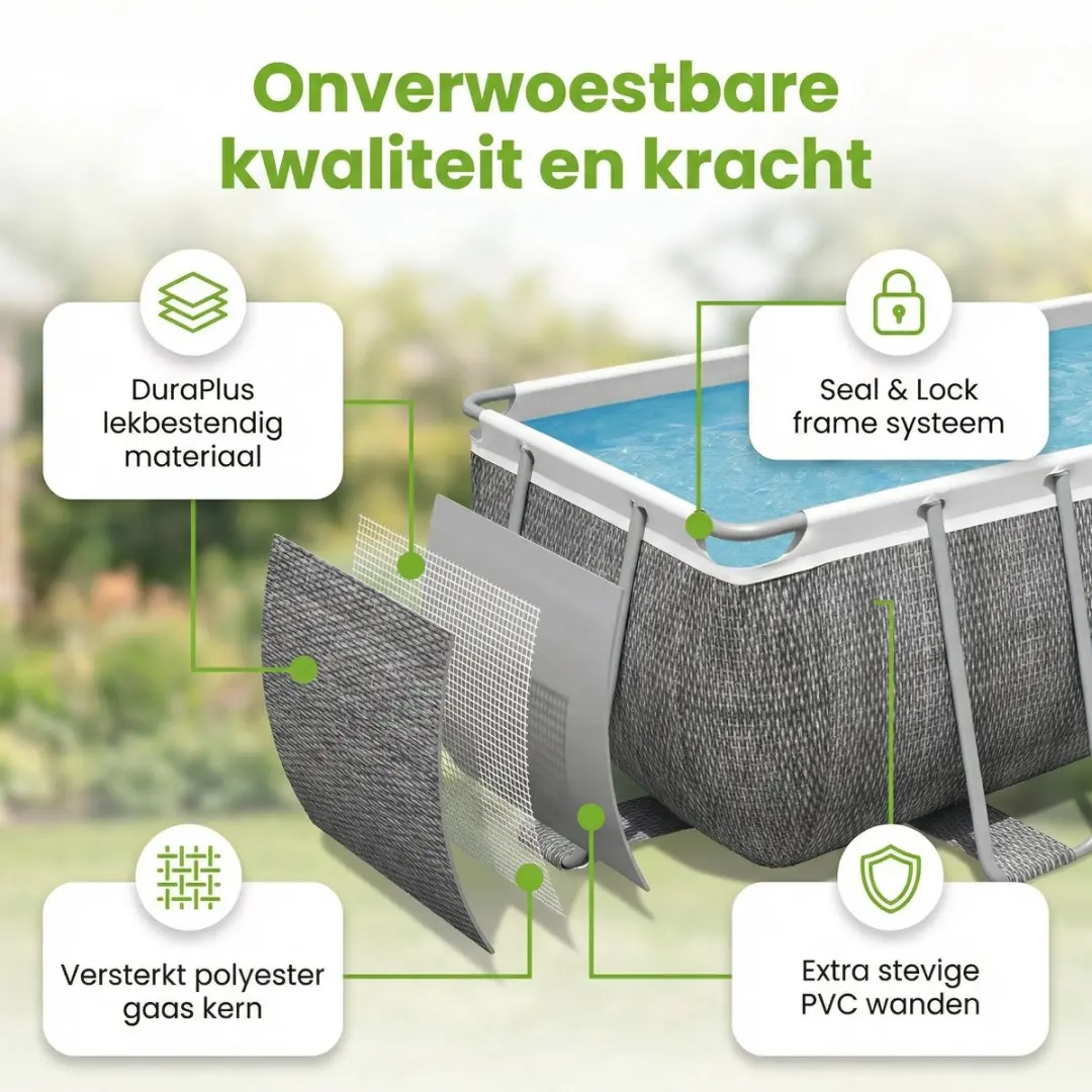 Bestway Power Steel Zwembad 549x274cm - 14.812L - Grijs