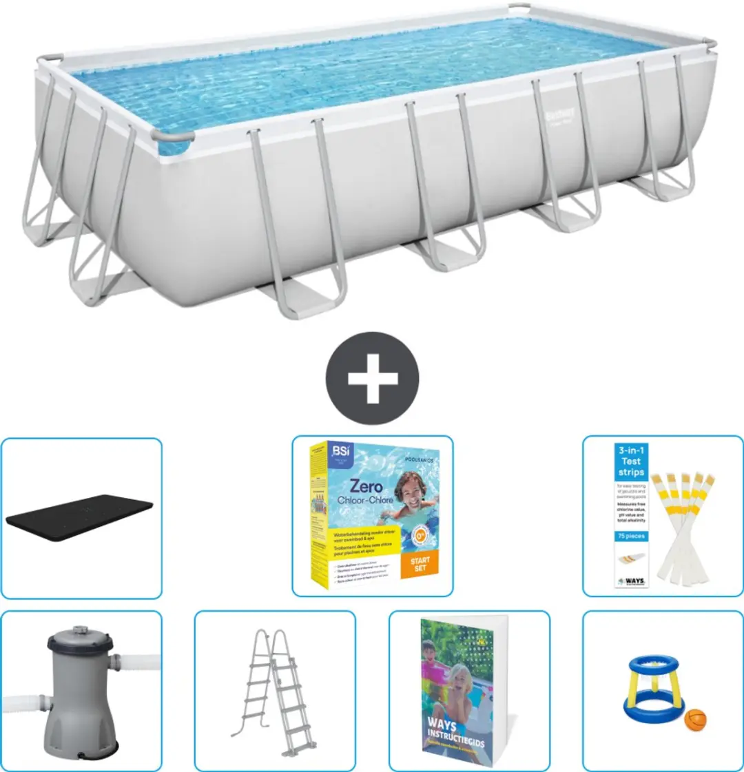 Bestway Power Steel Zwembad 488x244x122cm