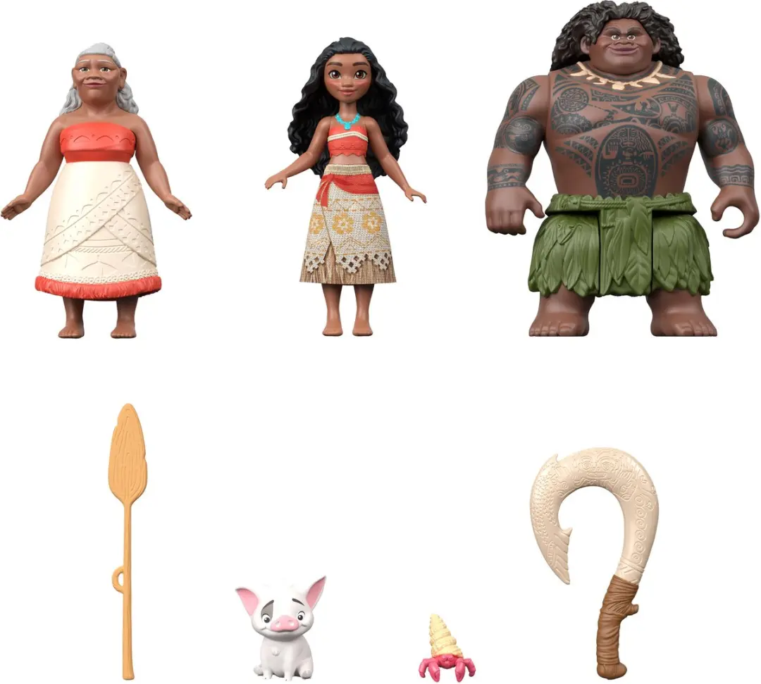 Mattel Vaiana Actiefiguur 3-Pack - 9cm - Multi