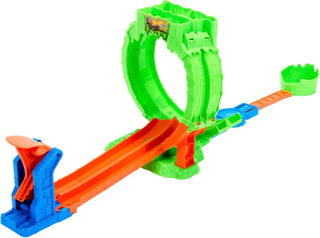 Hot Wheels Monstertrucks Gemuteerde Chaos Loopinguitdaging - Wreckin' Wolf - Meerkleurig
