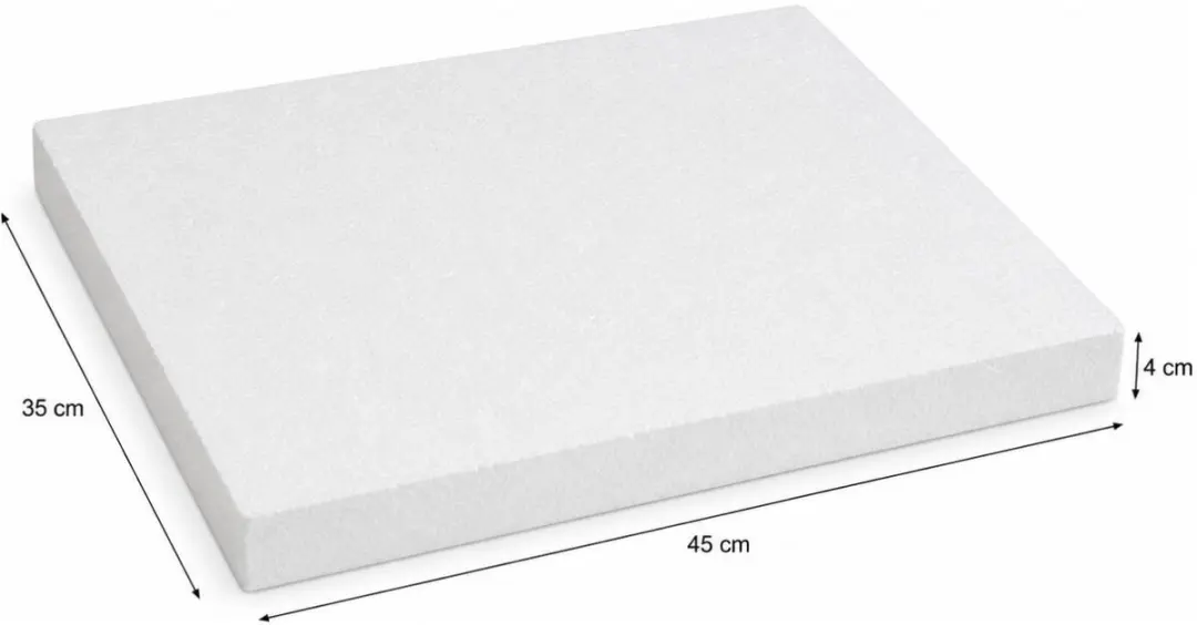 Bellatio Design Piepschuim Vormen Rechthoek 2x - 35x45x4cm Wit