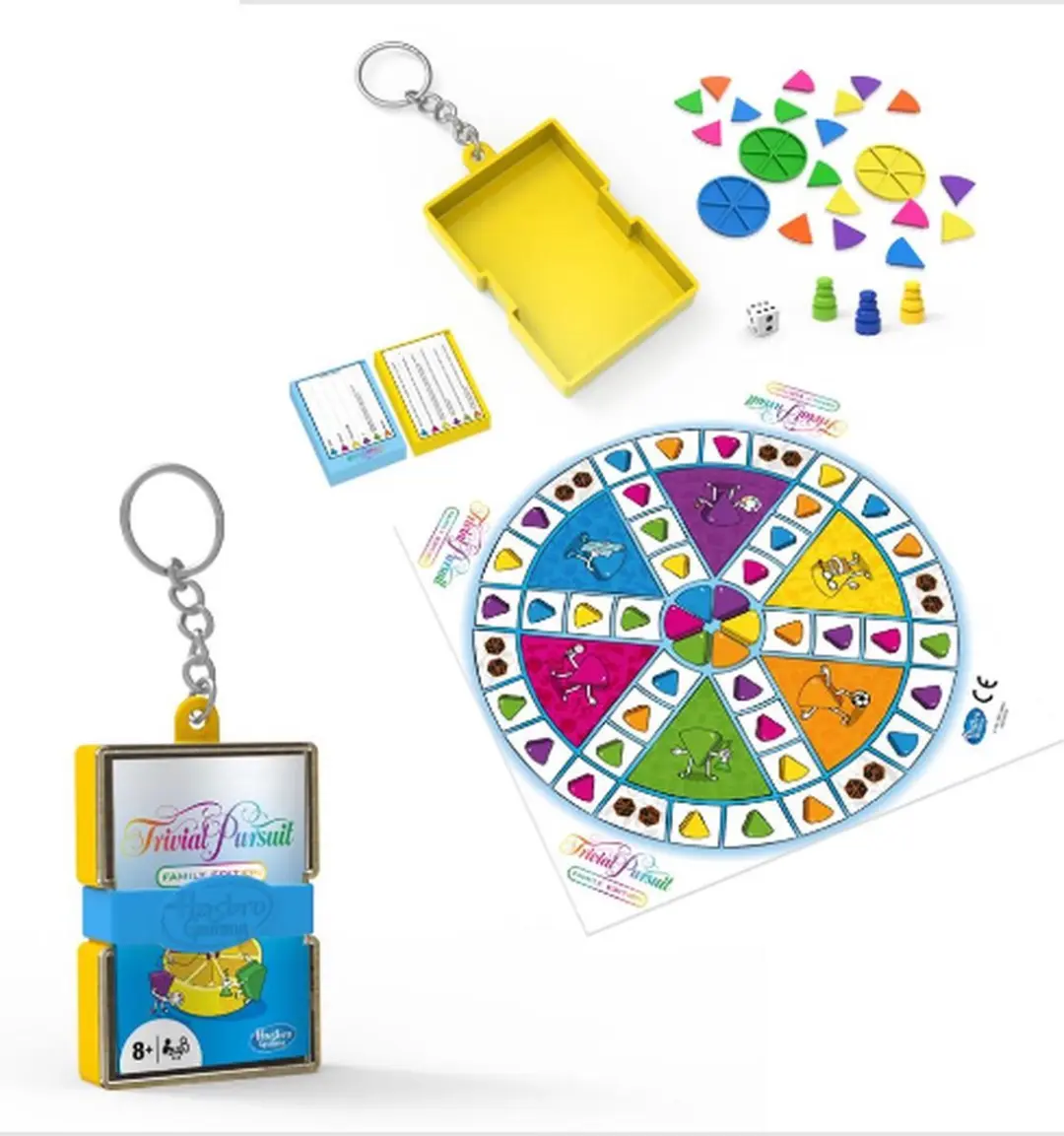 Hasbro Trivial Pursuit Mini Spel Sleutelhanger