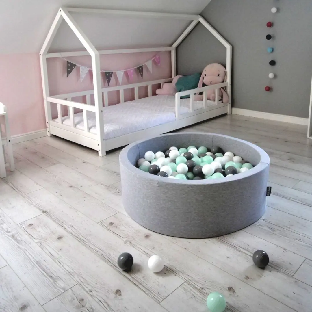 KiddyMoon Ballenbakballen Ø7cm - 700 Stuks - BPA-vrij - Wit/Grijs/Munt