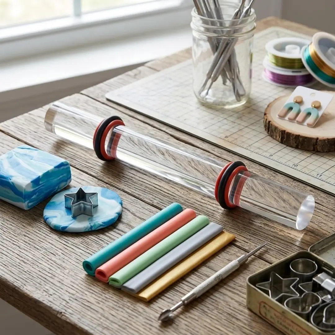 NuveX Transparante Acryl Kleiroller - Dikte Ringen - Hobby/DIY