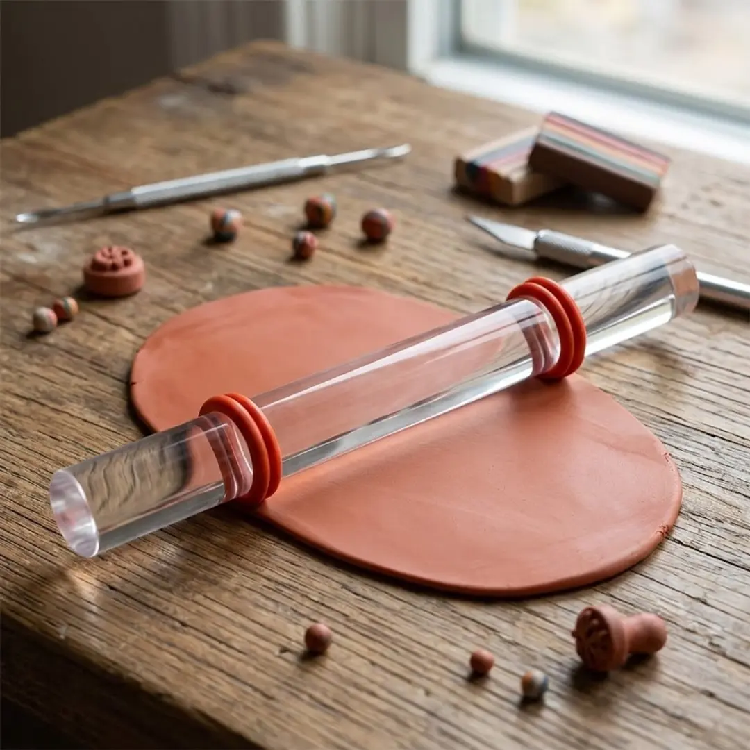 NuveX Transparante Acryl Kleiroller - Dikte Ringen - Hobby/DIY