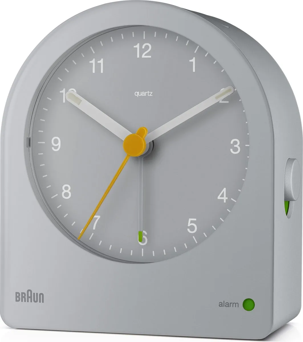 Braun BC22G Analoog Wekker - Grijs