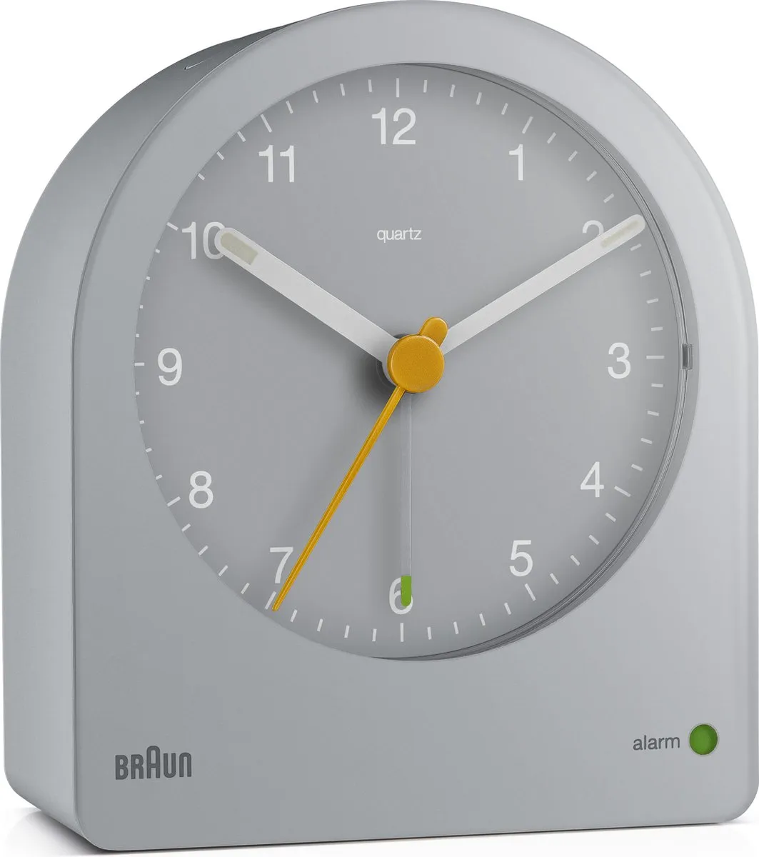Braun BC22G Analoog Wekker - Grijs