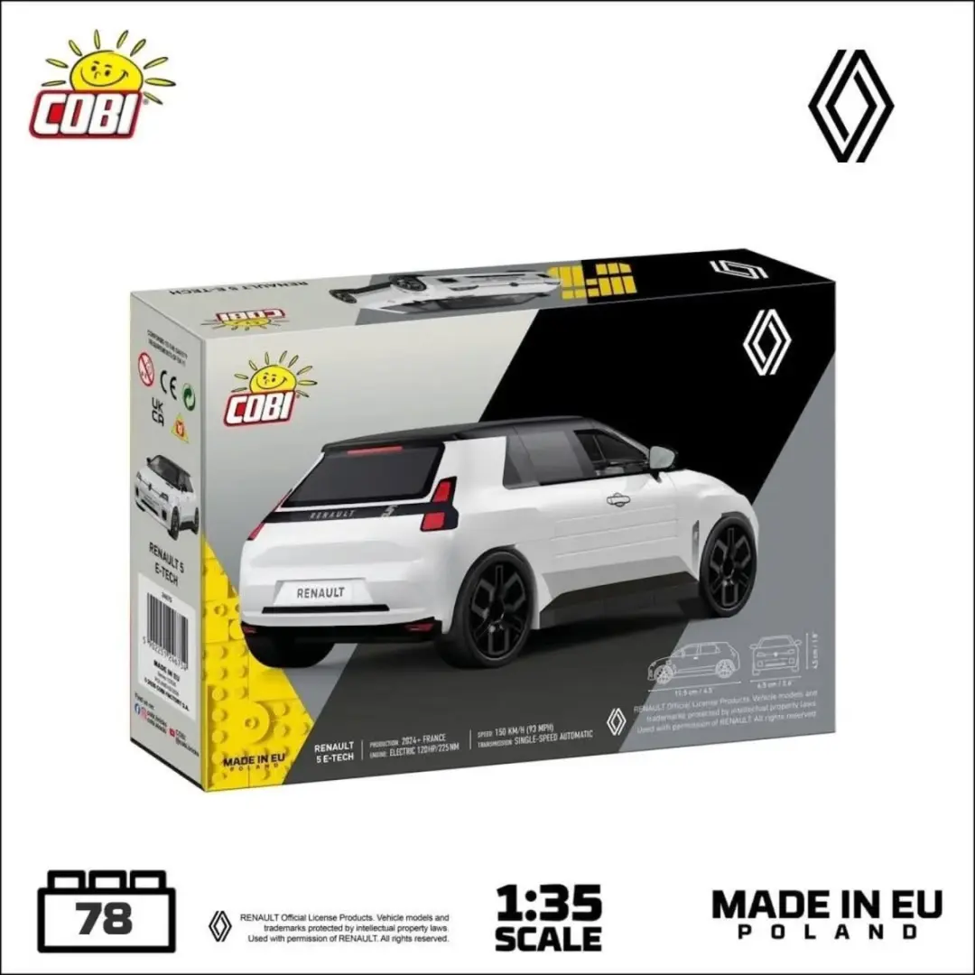 Cobi Renault 5 E-Tech - 78 Stukken - Wit