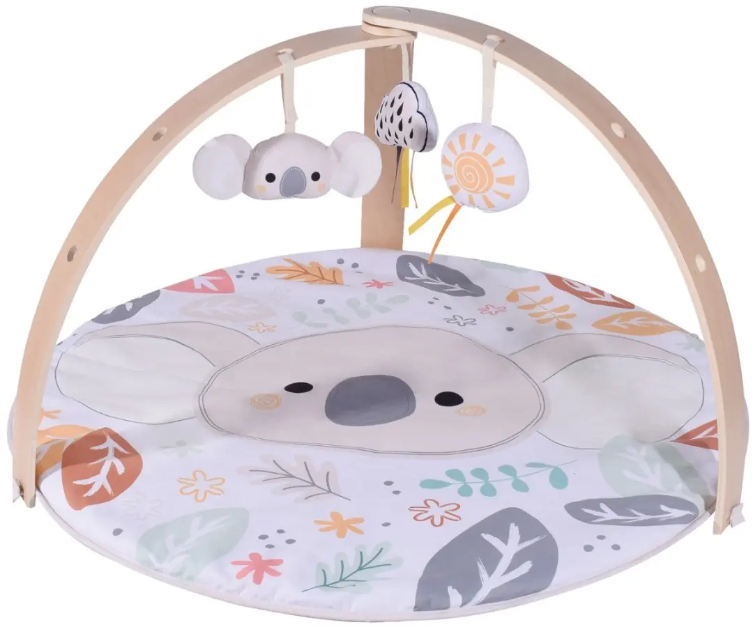 Eco Toys Koala Rond Speelkleed met Houten Babygym