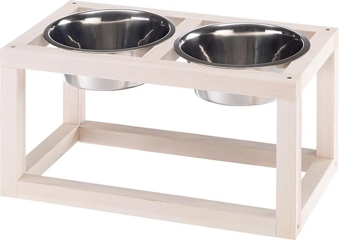 Ferplast Desco Wood Hondenvoerbak 3,6L - Lichtbruin - afbeelding 5 van 5