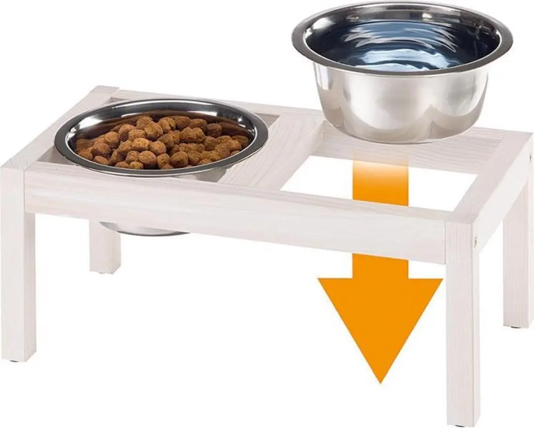 Ferplast Desco Wood Hondenvoerbak 3,6L - Lichtbruin - afbeelding 3 van 5